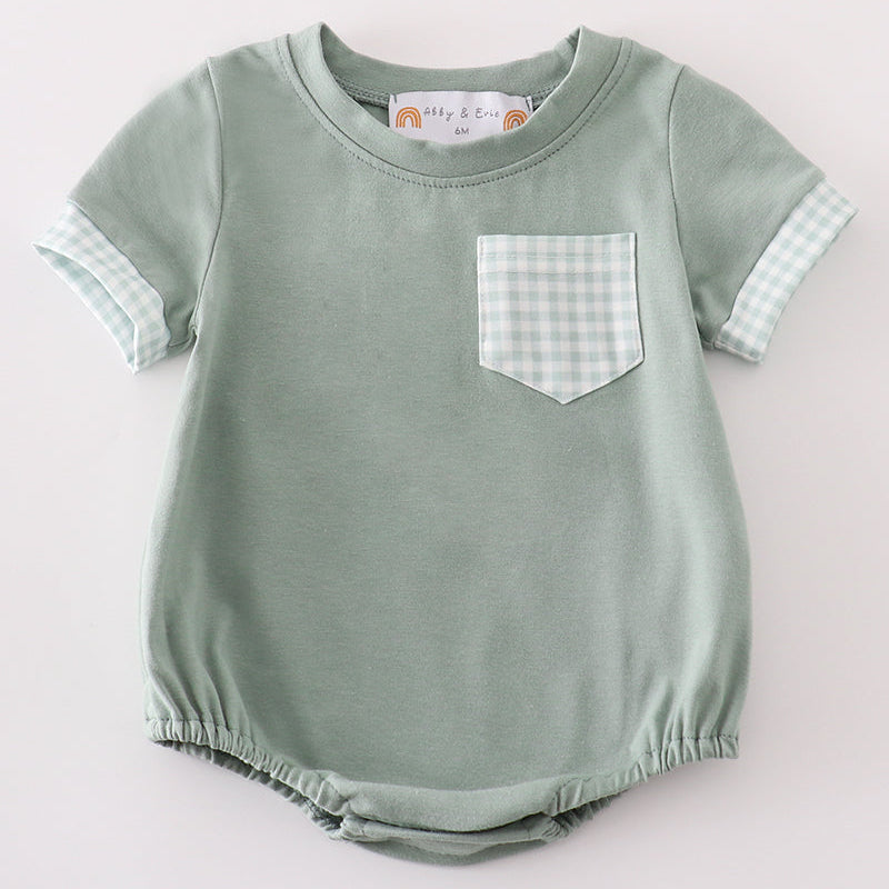 Green Gingham Boy Bubble