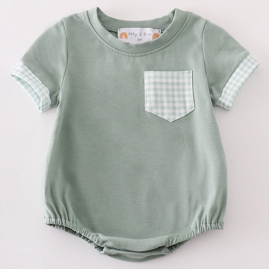 Green Gingham Boy Bubble