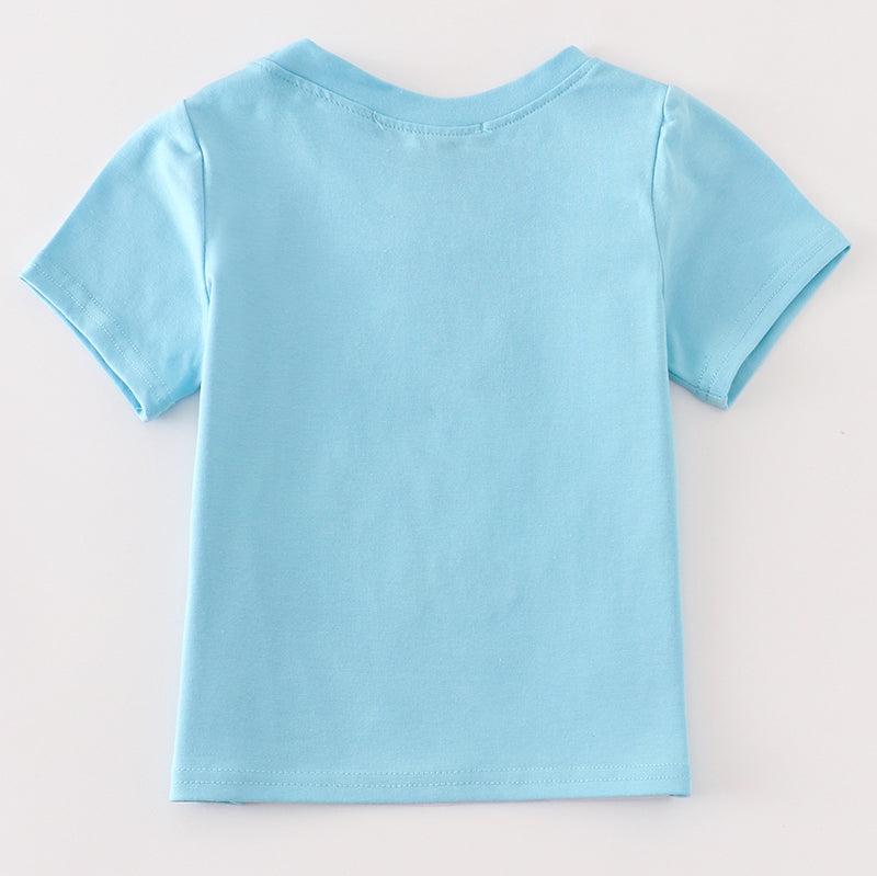 Puppy Pal Applique Blue Boy Top