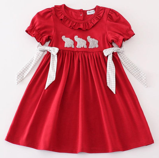 Alabama Elephant French Knot Girl Dress