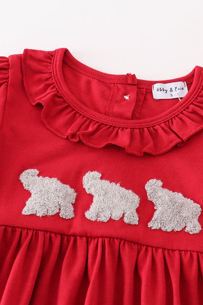 Alabama Elephant French Knot Girl Dress