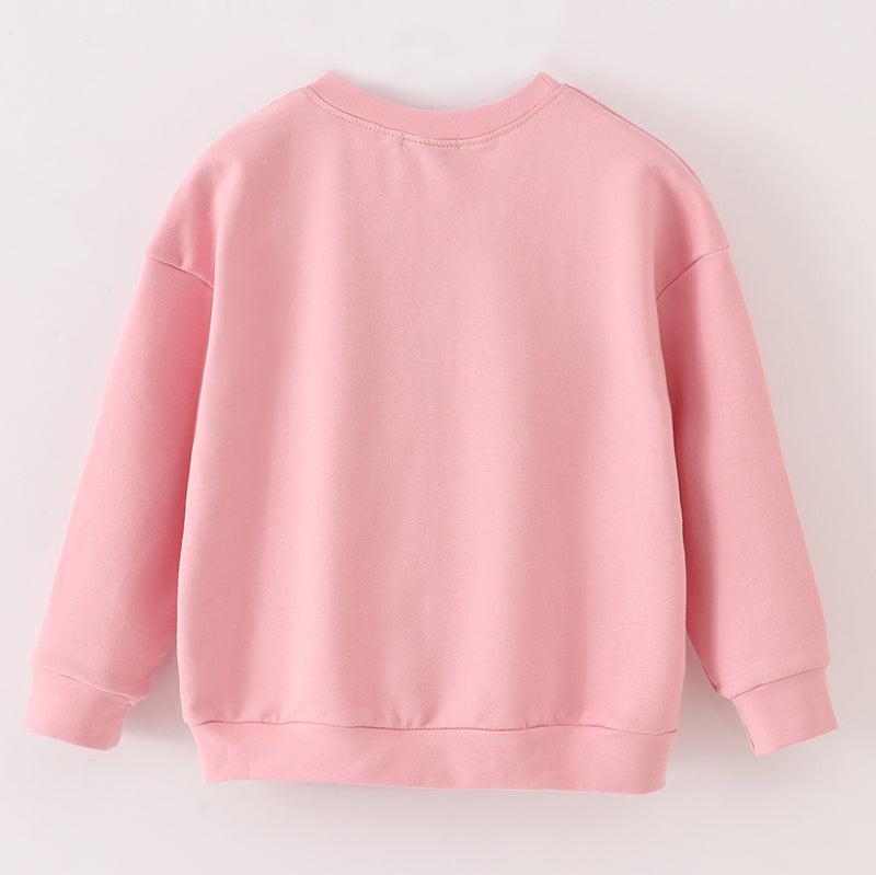 Mama + Mini Embroidered Pink Sweatshirt