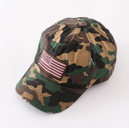 Camo Flag Vintage Baseball Cap - Adult + Mini