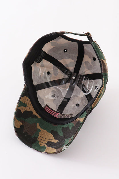 Camo Flag Vintage Baseball Cap - Adult + Mini