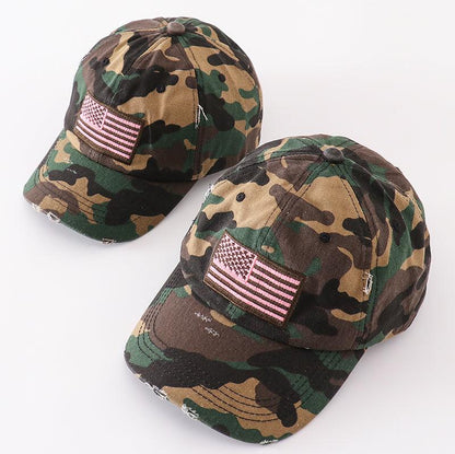 Camo Flag Vintage Baseball Cap - Adult + Mini