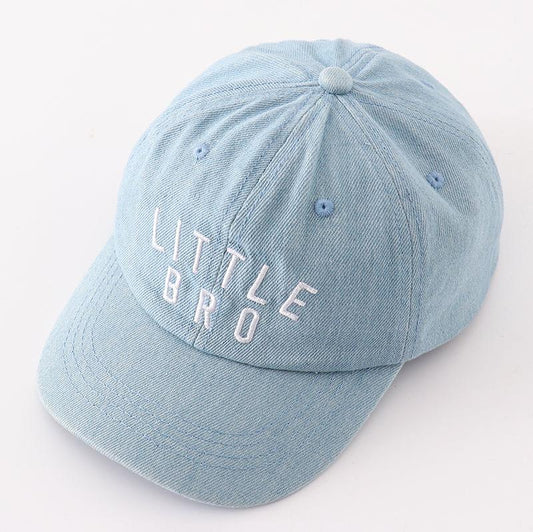 Little Bro Embroidered Blue Hat