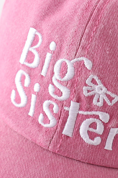 Sister Embroidered Pink Baseball Cap