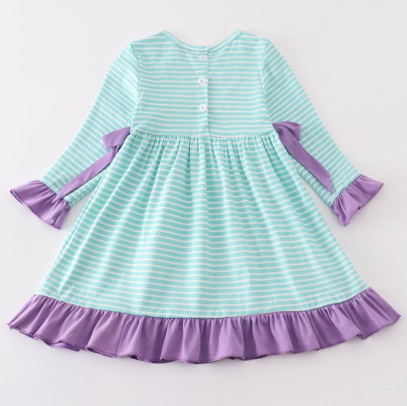 Ice Princess Embroidered Stripe Dress