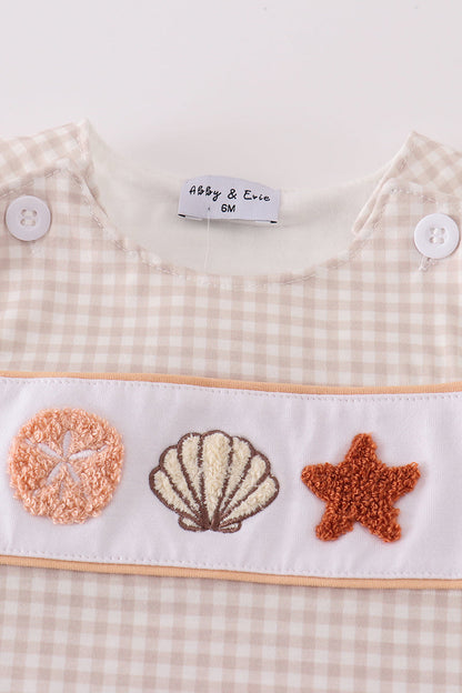 Khaki French Knot Sea Shells Boy JonJon