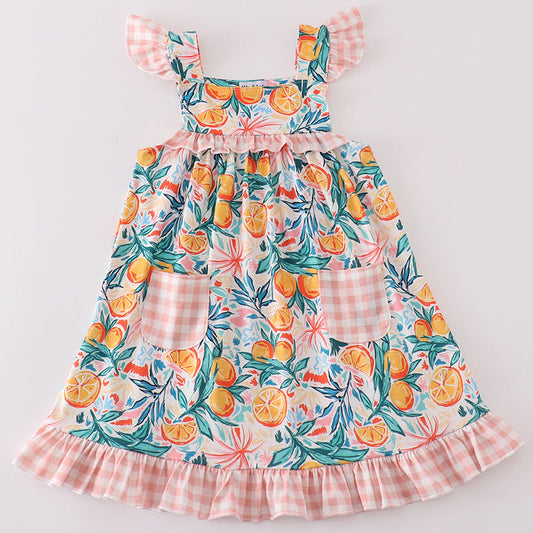 Citrus Bloom Print Dress