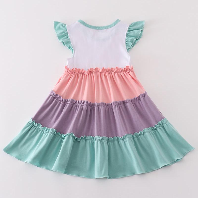 Evie Pastel Multicolor Tiered Dress