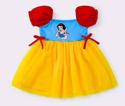 Snow Princess Yellow Tulle Dress