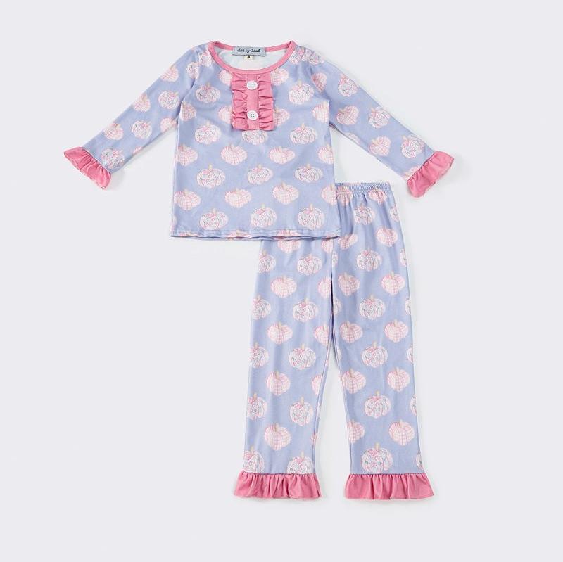 Penelope Pink Pumpkin Girl Pajamas Set