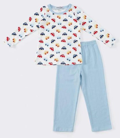 Car Print Blue Boy Set