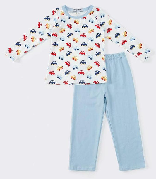 Car Print Blue Boy Set