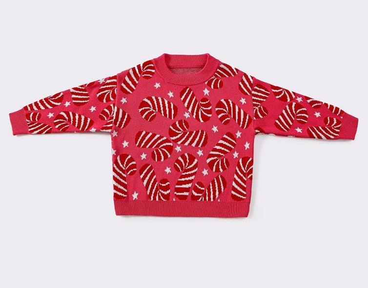 Candy Cane Girl Sweater