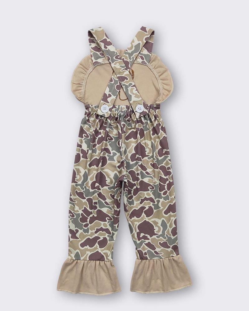 Camouflage Deer Girl Overall Jumpsuit