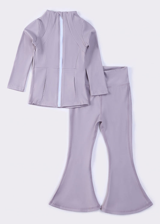 Dena Gray Active Girl Bell Bottoms Set