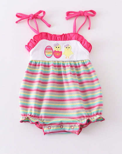 Easter Egg Stripe Strap Girl Bubble