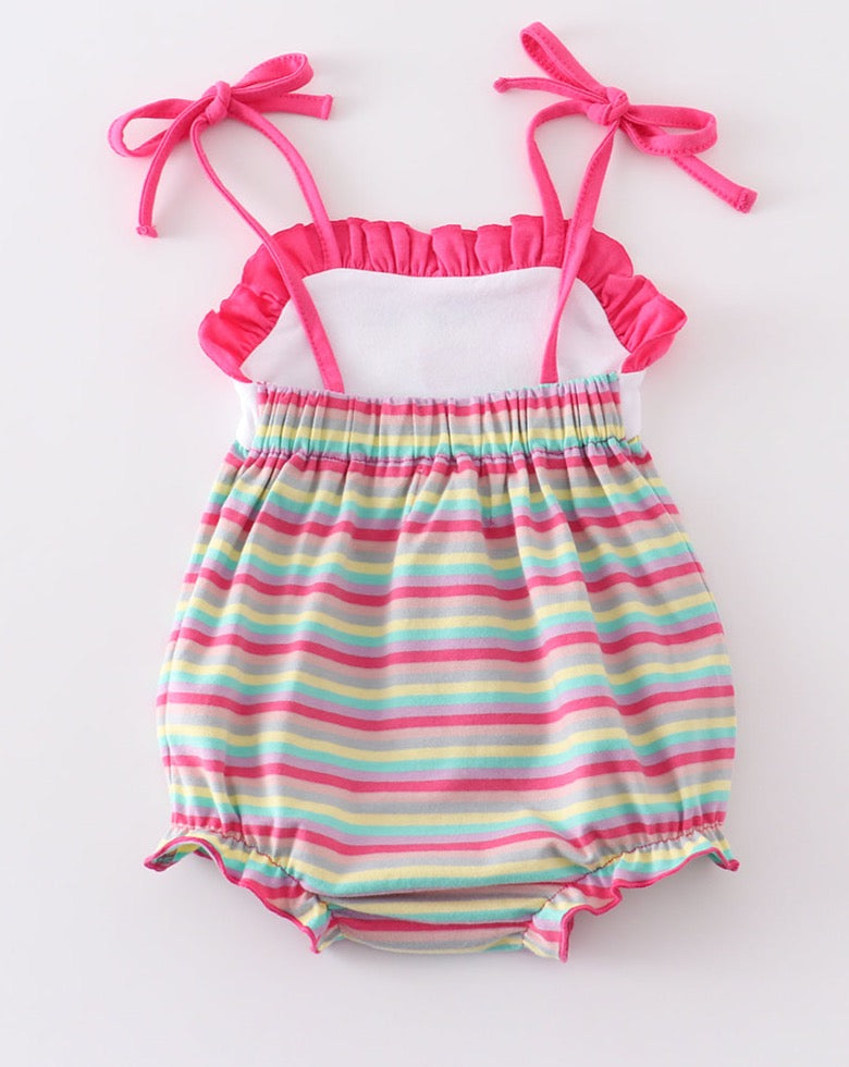 Easter Egg Stripe Strap Girl Bubble