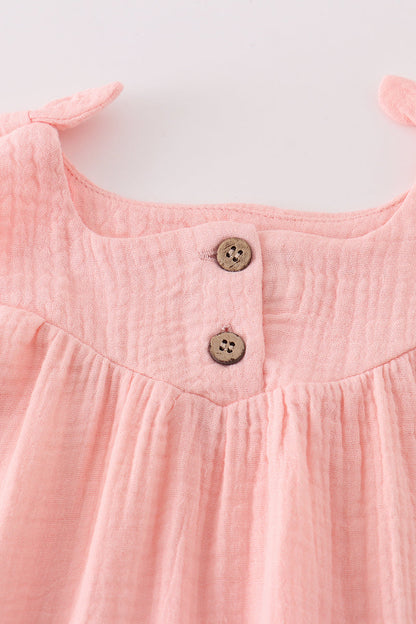 Muslin Pink Baby Romper