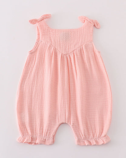 Muslin Pink Baby Romper