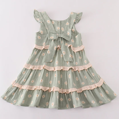 Muslin Sage Daisy Tiered Dress