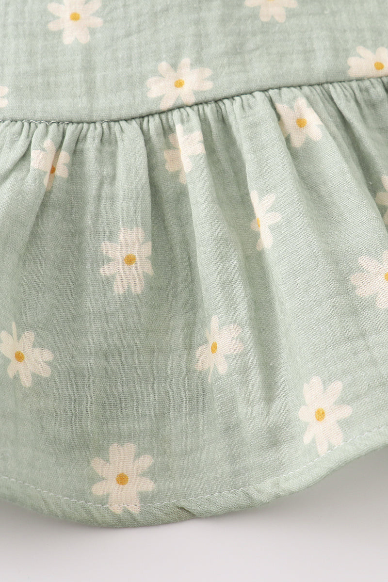 Muslin Sage Daisy Girl Set