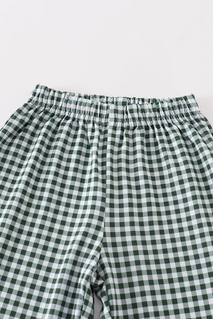 Hudson Green Plaid Boy Pants Set