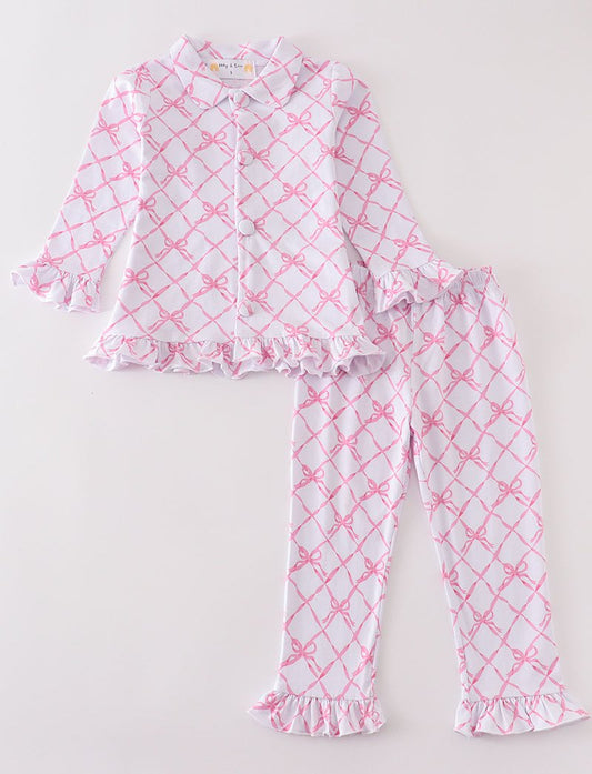 Sweet Bow Dreams Girl Pajama Set