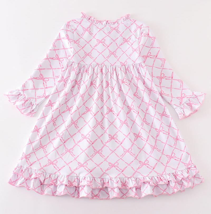 Sweet Bow Dreams Ruffle Pajama Dress