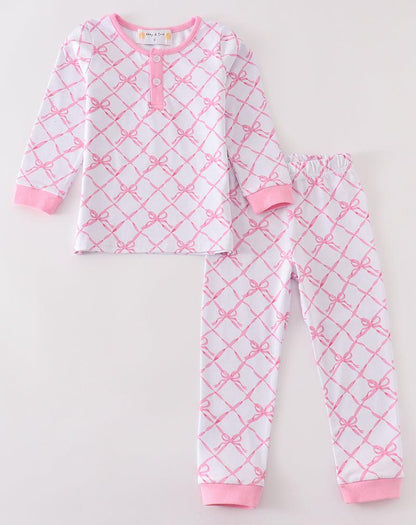 Sweet Bow Dreams Girl Pajamas Set