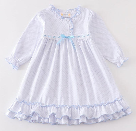 Sweet Blue Polka Dot Dream Dress