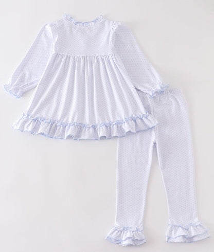 Sweet Blue Polka Dot Dream Pajama Set