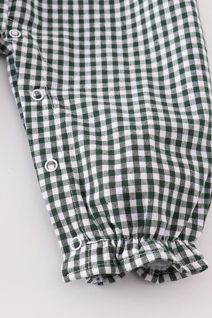 Michelle Green Gingham Girl Romper