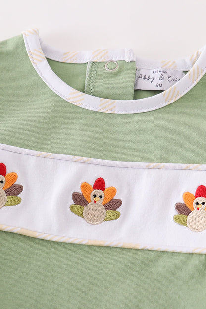 Turkey Embroidered Green Boy Bubble