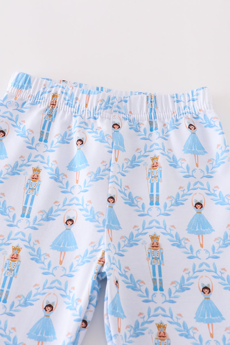 Nutcracker Print Blue Boy Pajama Set