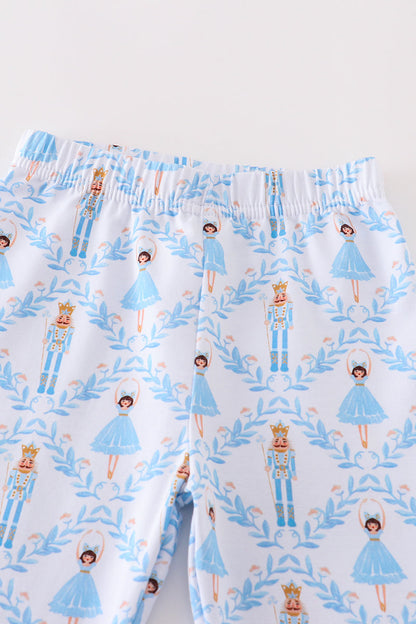 Nutcracker Print Blue Boy Pajama Set