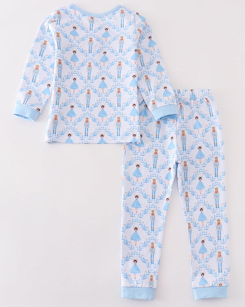 Nutcracker Print Blue Boy Pajama Set