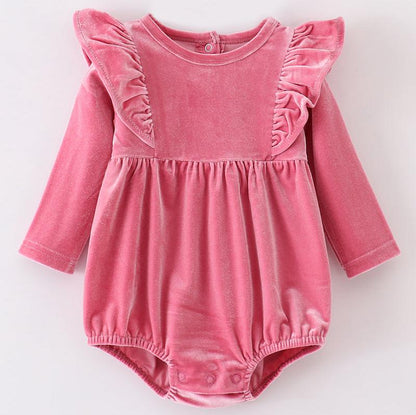 Velvet Ruffle Bubble - Pink