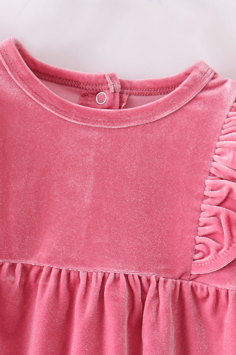 Velvet Ruffle Bubble - Pink