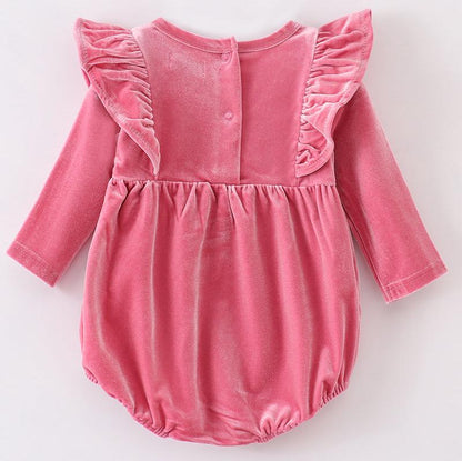 Velvet Ruffle Bubble - Pink