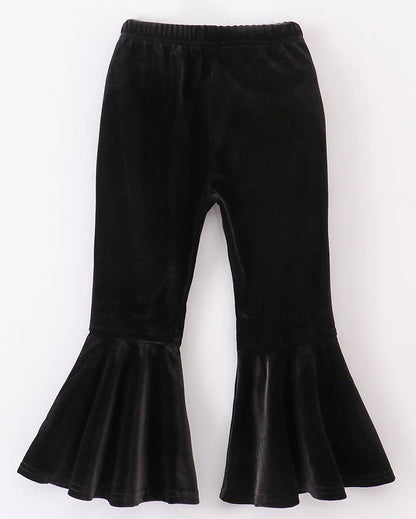 Velvet Bell Bottoms - Black