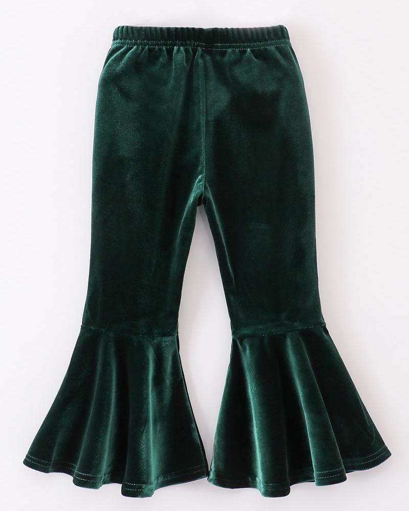 Velvet Bell Pants - Forest