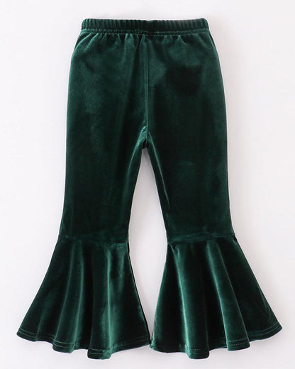 Velvet Bell Pants - Forest