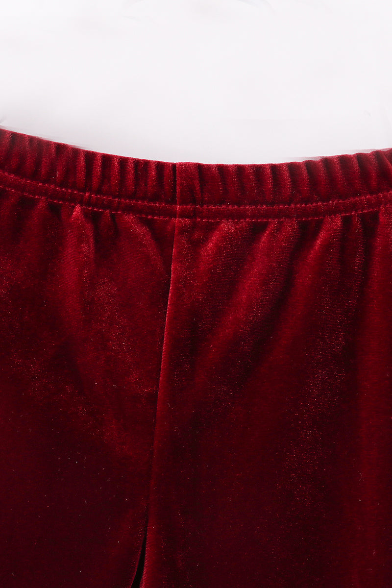 Velvet Bell Bottoms - Maroon