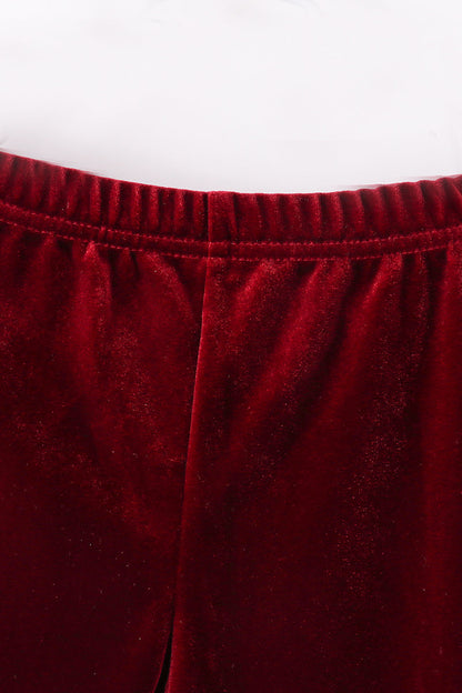 Velvet Bell Bottoms - Maroon