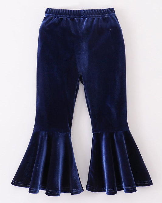 Velvet Bell Bottoms - Navy