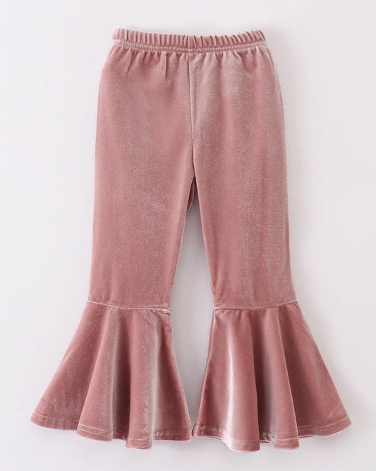 Velvet Bell Bottoms - Rose