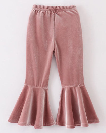 Velvet Bell Bottoms - Rose